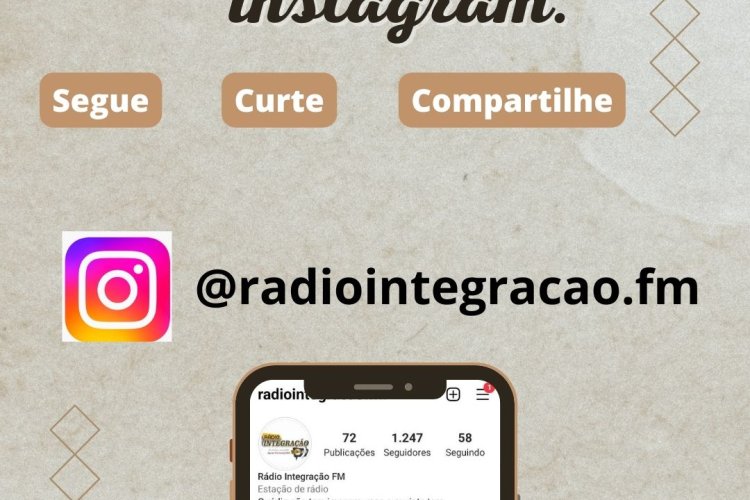 A Integração para ficar cada vez mais ligada com você, está com tudo no Instagram. Acompanhe tudo, as novidades, as entrevistas, sorteios, tudo que acontece aqui na Integração.